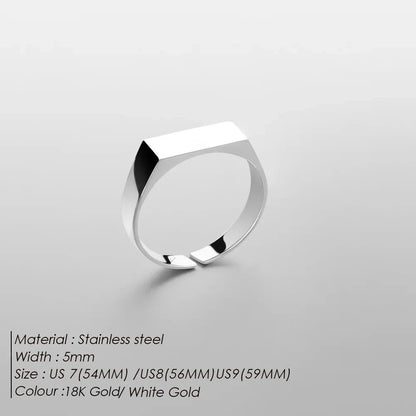 Classic Smooth Signet Ring